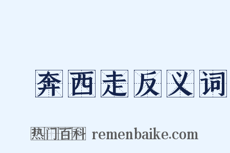 東奔西走反义词是什么意思的图片